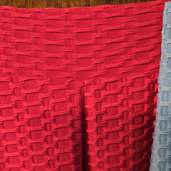 (2 pcs) DOUBLJU Yoga Pants Waffle Design Leggings Gym/Yoga Workout Women size M - Picture 3 of 10